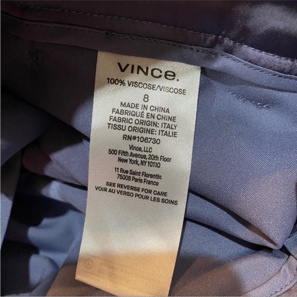 Vince pleat front  pant in light shiny purple - Picture 6 of 6